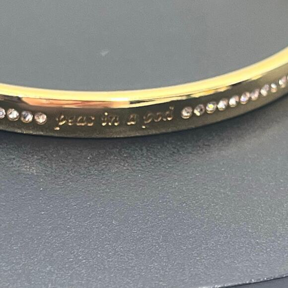 Kate Spade New York Idiom Friendship Gold Plated Bangle Bracelet - Picture 4 of 10